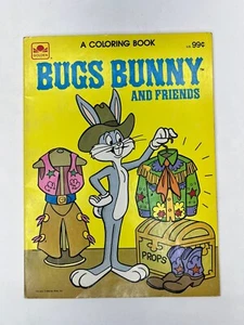 Vintage 1986 Bugs Bunny And Friends Golden Coloring Book Some Pages Used - Picture 1 of 10