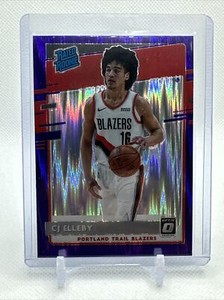 2020-21 Donruss Optic #195 Cj Elleby PURPLE SHOCK Prizm RC RATED ROOKIE