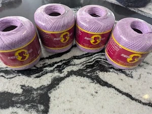 South Maid Häkelgarn Baumwolle Größe 10 Farbe 495 Holz Violett 350 Yards Menge 4 - Bild 1 von 3