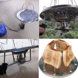 Camping Toaster Rack 4 Slice Toast Tray For Camp Gas Kitchen Tool Cooker Y2W0 - Picture 1 of 8