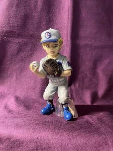 Emporio Arnino Baseball Player Prize Figure Blue White Uniform Glove Used - Picture 1 of 9