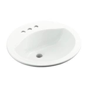 Sterling 441904 Modesto 19" Drop In Bathroom Sink With Three - White - Picture 1 of 2