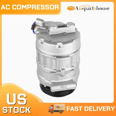 AC A/C Compressor w/Clutch for 2004-2005 BMW 545i 645Ci 4.4L 760i 6.0L 639862 - Image 1 of 4