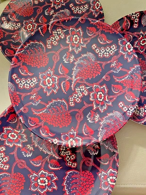 Williams Sonoma Novo Porto Floral Melamina Pratos de Jantar Conjunto de 4 Novos 10,5 Polegadas - Imagem 1 de 4