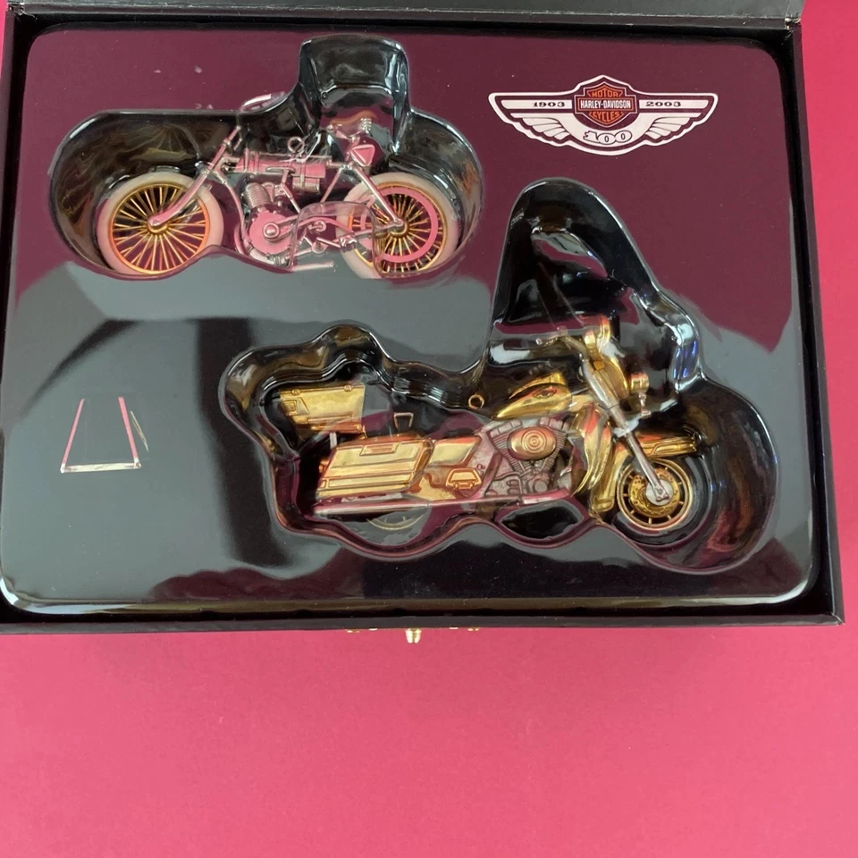 2003 Harley-davidson 100th Anniversary Edition Set Hallmark Keepsake Ornaments