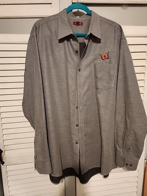 NWOT RED HOUSE Button UP GRAY Shirt Men’s Long Sleeve BUTTERFLY SIZE 2XL - Image 1 of 4