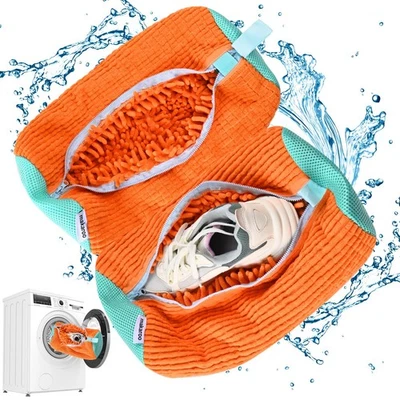 Сумка для обуви для стиральной машины прачечной обуви сумка 2 шт набор оранжевый, кроссовок поезд... - Изображение 1 из 4