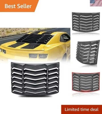 Matte Black Rear Window Louvers for 2010-2015 Chevy Camaro - Lambo Style Upgrade - Imagem 1 de 4
