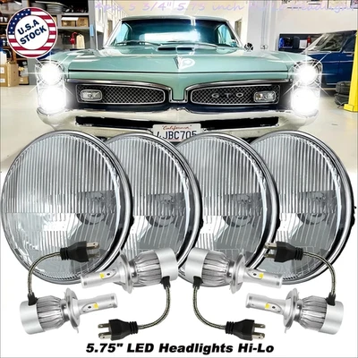 4 peças 5,75" 5 3/4" faróis de LED HI/LO feixe para Pontiac GTO Grand Prix Firebird - Imagem 1 de 4