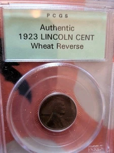 Authentic 1923 Lincoln Cent Wheat Reverse PCGS - Picture 1 of 4