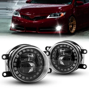 2x Bumper LED Fog Lights Halo Ring DRL for Toyota Tacoma Yaris Venza Prius Camry - Picture 1 of 12