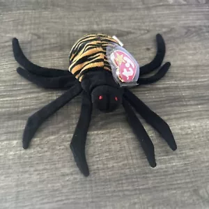 Rare 1996 Ty Beanie Baby Spinner the Spider W Tag Errors~Mint To NM As Pictured! - Picture 1 of 7