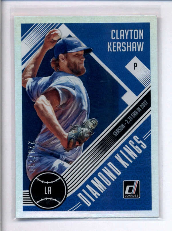 CLAYTON KERSHAW 2018 DONRUSS #14 DIAMOND KINGS STATS #223/231 AJ1337 - Image 1 of 1