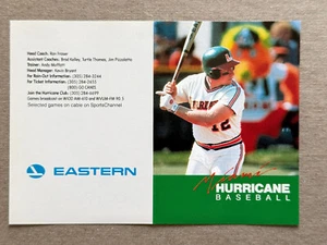 CBB 1988 MIAMI HURRICANES Baseball Schedule College MIKE FIORE University of - Picture 1 of 2
