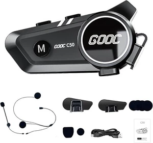 Motorcycle Helmet Speakers, Music Sharing Double Noise Cancel Helmet 1500mAh NEW - Picture 1 of 5