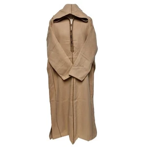 Super Warm Moroccan Winter Cashmere Wool Blend Beige Hooded Thobe Jubba Djellaba - Bild 1 von 5