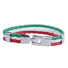 Jewelry bracelet, Italian flag bracelet, leather alloy, for men and women,3726