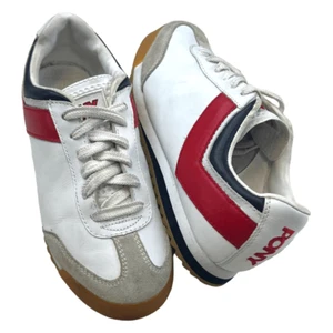Pony Mens Leather Suede Trim Lace Up Low Top Sneakers Shoes Multi-Color Size 4.5 - Picture 1 of 9