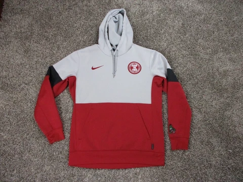 Nike Standford Cardinal Hoodie Sweatshirt Men Medium Gray Red Football NCAA M Cover