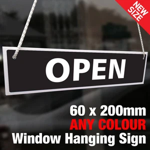 OPEN CLOSED HANGING SIGN SHOP DOOR WINDOW - ANY COLOUR - Picture 1 of 21