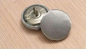 Light Blue Satin Fabric Buttons 10mm, 16mm, 18mm, 20mm, 23mm, 25mm, 31mm, 37mm - Picture 1 of 1