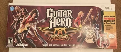 Wii Guitar Hero Aerosmith Les Paul Wireless Guitar Bundle CIB Game & Guitar - Image 1 of 4