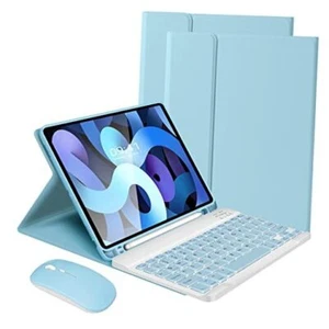 Smart Keyboard Case with Mouse for iPad Air 11-inch (M2) 2024 & iPad Blue+Mouse - Picture 1 of 7