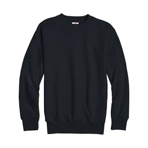 Hanes Boys Fleece Crew Neck Sweatshirt Black - Size Small - Picture 1 of 5