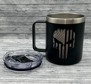 Punisher Lasergravur 14 Unzen Kaffeebecher Kostenloser Versand - Bild 1 von 4