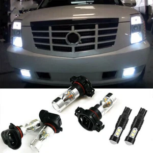 6x White LED For 2007-14 Cadillac Escalade Fog Driving DRL Light Bulbs Combo Kit - Bild 1 von 7