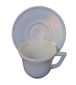Hazel Atlas Little Hostess Pastel Blue Cup Saucer For Pretend Tea Parties - Picture 1 of 6