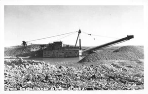 RPPC Gold Dredge Near Nome, Alaska Mining c1940s Vintage Photo Postcard - Picture 1 of 2