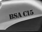 BSA C15 motorbike bike logo decals CUSTOM COLOUR Vinyl Sticker - Upto 18cm wi