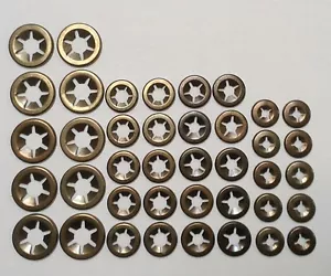 Genuine starlock washers 40 piece 10 of each 3mm, 4mm, 5mm & 6mm - Picture 1 of 1