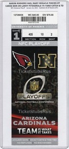 Aaron Rodgers HAIL MARY Fitzgerald OT TD Cardinals Packers 1/16/2016 Full Ticket