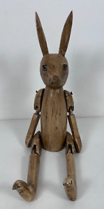 Wooden Hare Puppet Shelf Sitter - Poseable Limbs