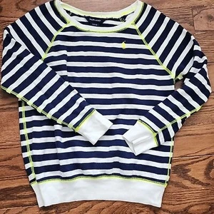 Ralph Lauren Girl's Sweater Sz Large (12-14) Preppy Casual Logo Striped Comfy - Picture 1 of 7