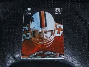 1985 B.C. LIONS CFL PRESS MEDIA GUIDE NEAR MINT - Photo 1 sur 1
