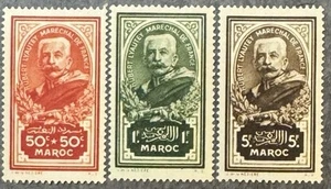 Sellos PD, Marruecos Francés, 1935, SC B10-B12, MLH, Juego Completo - Imagen 1 de 1