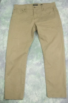 Lucky Brand Jeans Mens 34 x 30 BIEGE 110 SLIM 5 POCKET Denim Pants 7MD10505 - Image 1 of 4