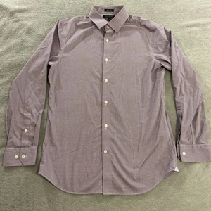 Camisa Banana Republic Hombres Abotonada M Calce Ajustado Cuadros Rojo Blanco Azul Sin Planchar - Imagen 1 de 6