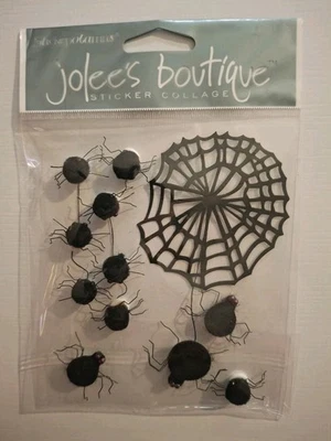 Pegatinas Jolee's Boutique Halloween telaraña negra arañas nuevas en paquete Foto 1 de 2