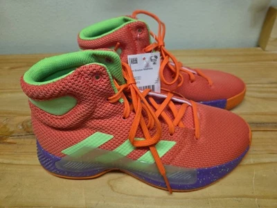 Adidas Pro Bounce Madness 2019 Mens Basketball Shoes Orange Lime Purple Size 5.5 - Image 1 of 4