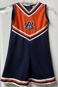 Auburn University Tigers AU  Cheerleader Dress Blue Orange White Girls Size 8 - Picture 1 of 4