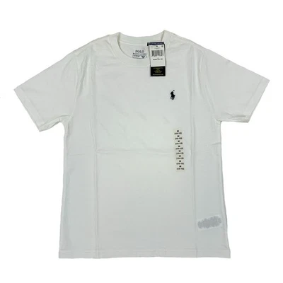 *DEFECTO MENOR* Camiseta Polo Ralph Lauren Niño SS Cuello Redondo - Blanca - Talla: 10/12 Foto 1 de 4