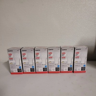 Satco S29841 LED A19 9.8W 3500K Dimmable Neutral White OMNI 6 Pack - Image 1 of 4