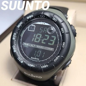 Orologio digitale vettoriale SUUNTO verde militare cinturino gomma nero testato - Foto 1 di 10