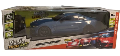 Maisto Tech R/C 1:24 Scale 2.4 GHz 2016 Ford Shelby GT350, Blue Brand New Age 8+ - Image 1 of 3