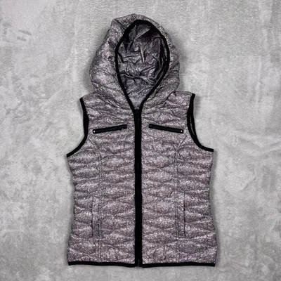 Chaleco acolchado Sugarfly Y2K Mallcore niños L gris acolchado con capucha cremallera exterior Foto 1 de 4