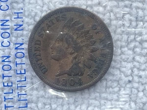 Penny testa di indiano 1904 G-VG - Foto 1 di 8